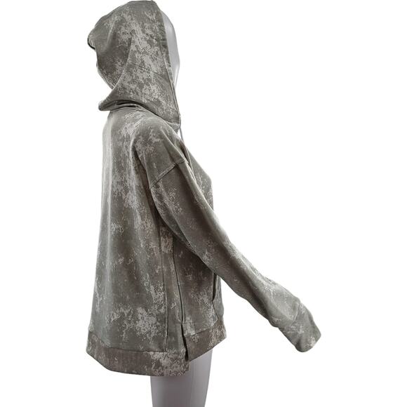 RBX Active Pullover Hoodie Women Medium Gray Kangaroo Pocket Long Sleeve Tie Dye - Picture 2 of 8